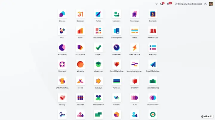 Tampilan lebih elegan dengan Odoo 17! Sumber : Odoo